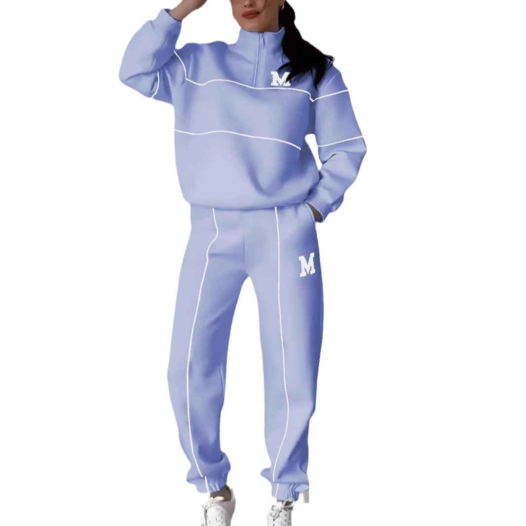 Women's 2-Piece Lounge Set - Pullover Sweatshirt & Sweatpants with Pockets