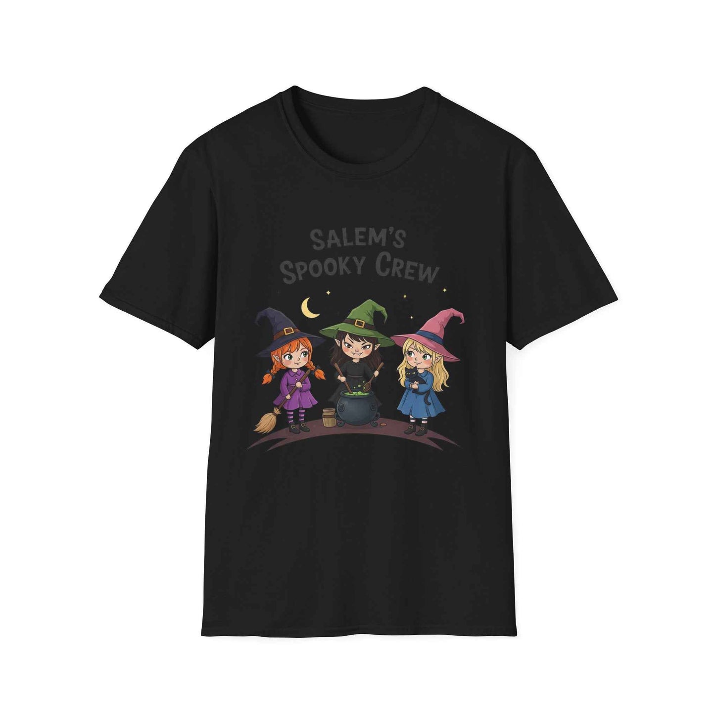 Salem's Spooky Crew T-Shirt, Cute Halloween Shirt, Unisex Witch Tee
