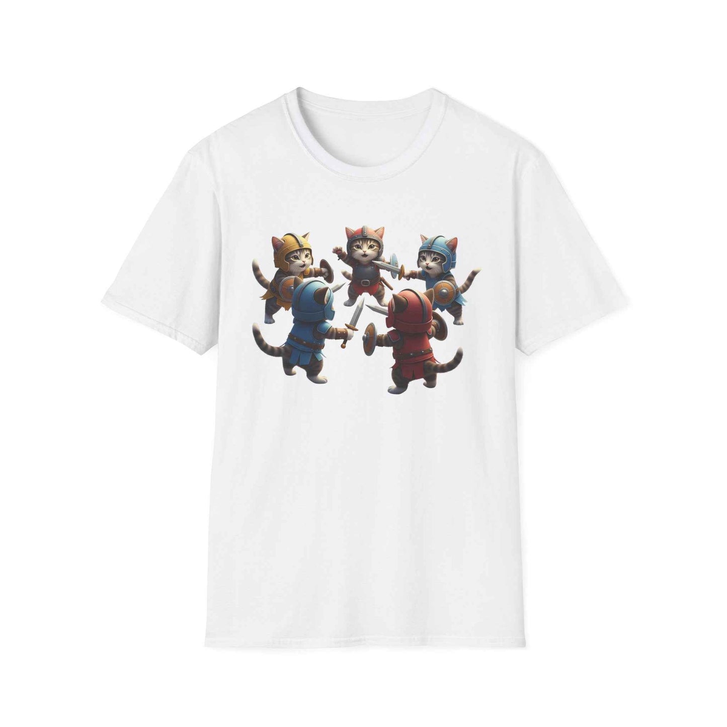 Camiseta Súper Cute de Gatos Guerreros (Kitten Knights) | Regalo Único para Fans de Fantasía y RPG