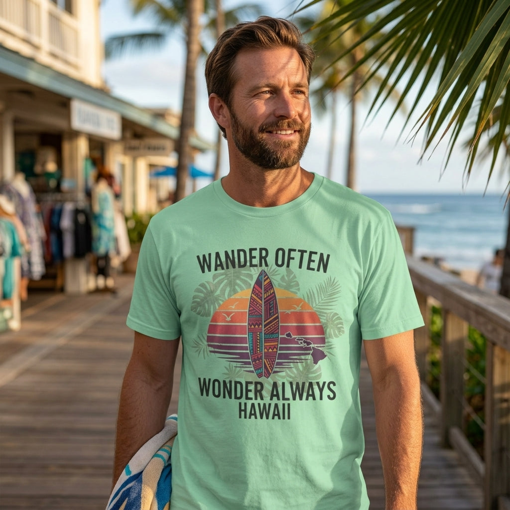 Wander Often T-Shirt | Unisex Surf & Travel Graphic Tee for Beach Lovers
