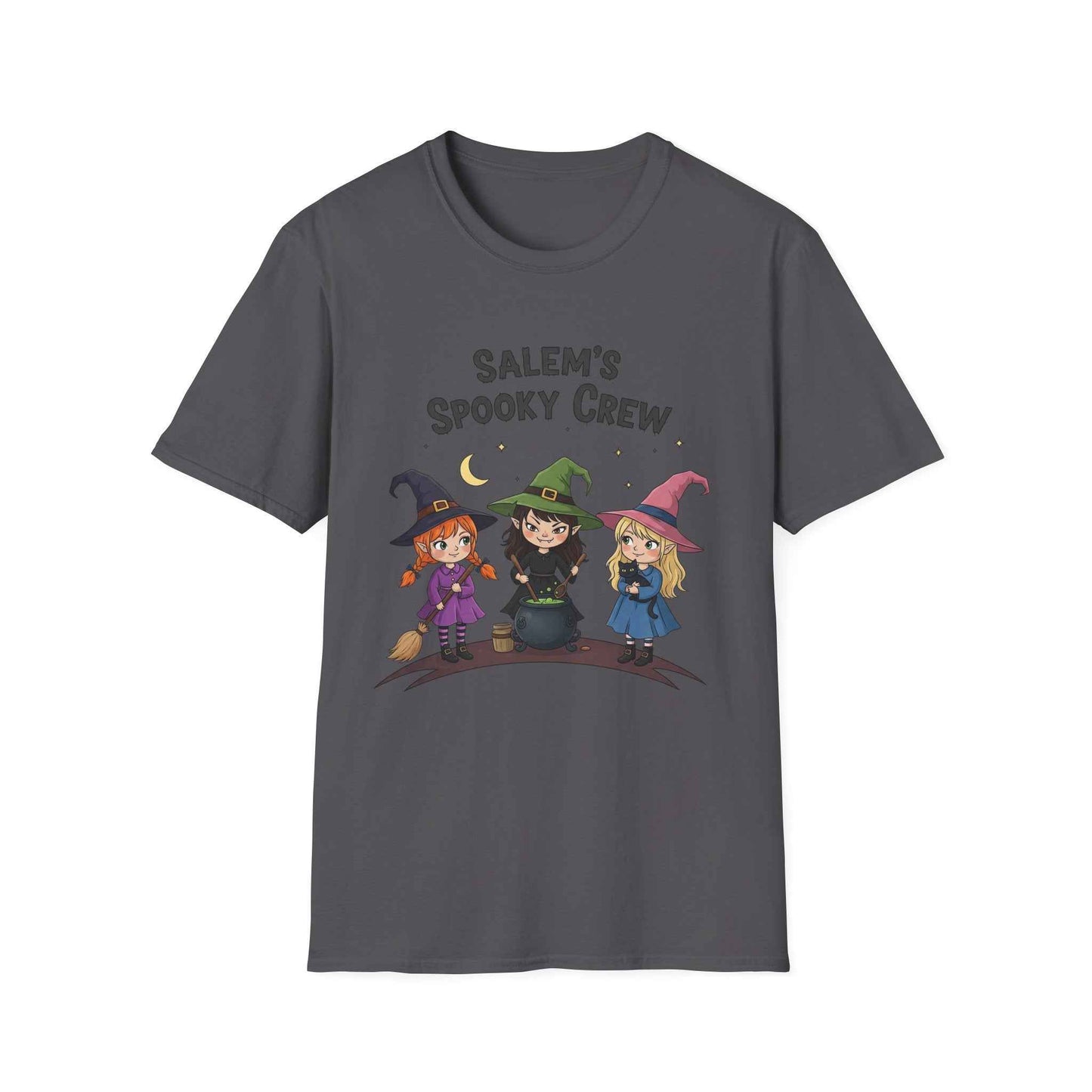 Salem's Spooky Crew T-Shirt, Cute Halloween Shirt, Unisex Witch Tee