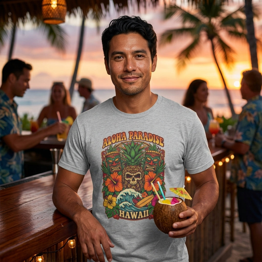 Aloha Paradise T-Shirt | Tropical Beach Vacation Graphic Tee