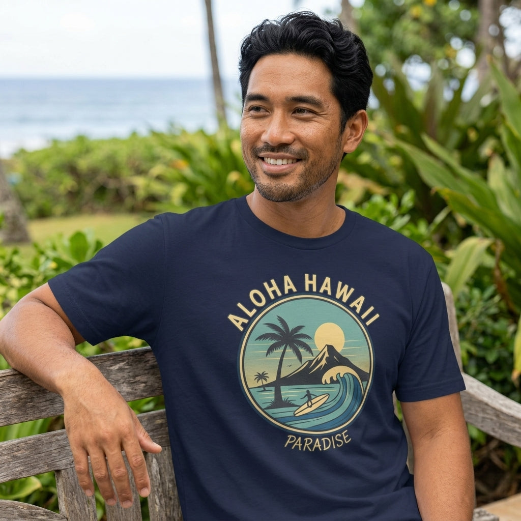 Aloha Hawaii T-Shirt | Island Surf & Beach Vacation Graphic Tee