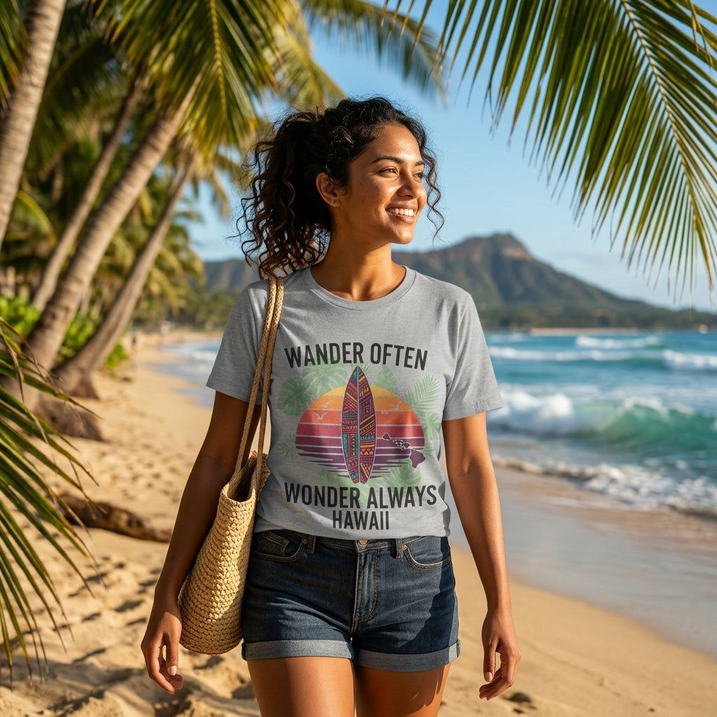 Wander Often T-Shirt | Unisex Surf & Travel Graphic Tee for Beach Lovers
