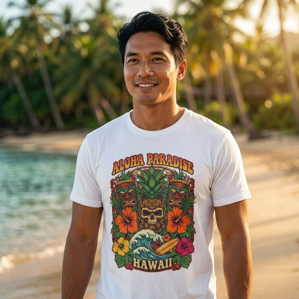 Aloha Paradise T-Shirt | Tropical Beach Vacation Graphic Tee