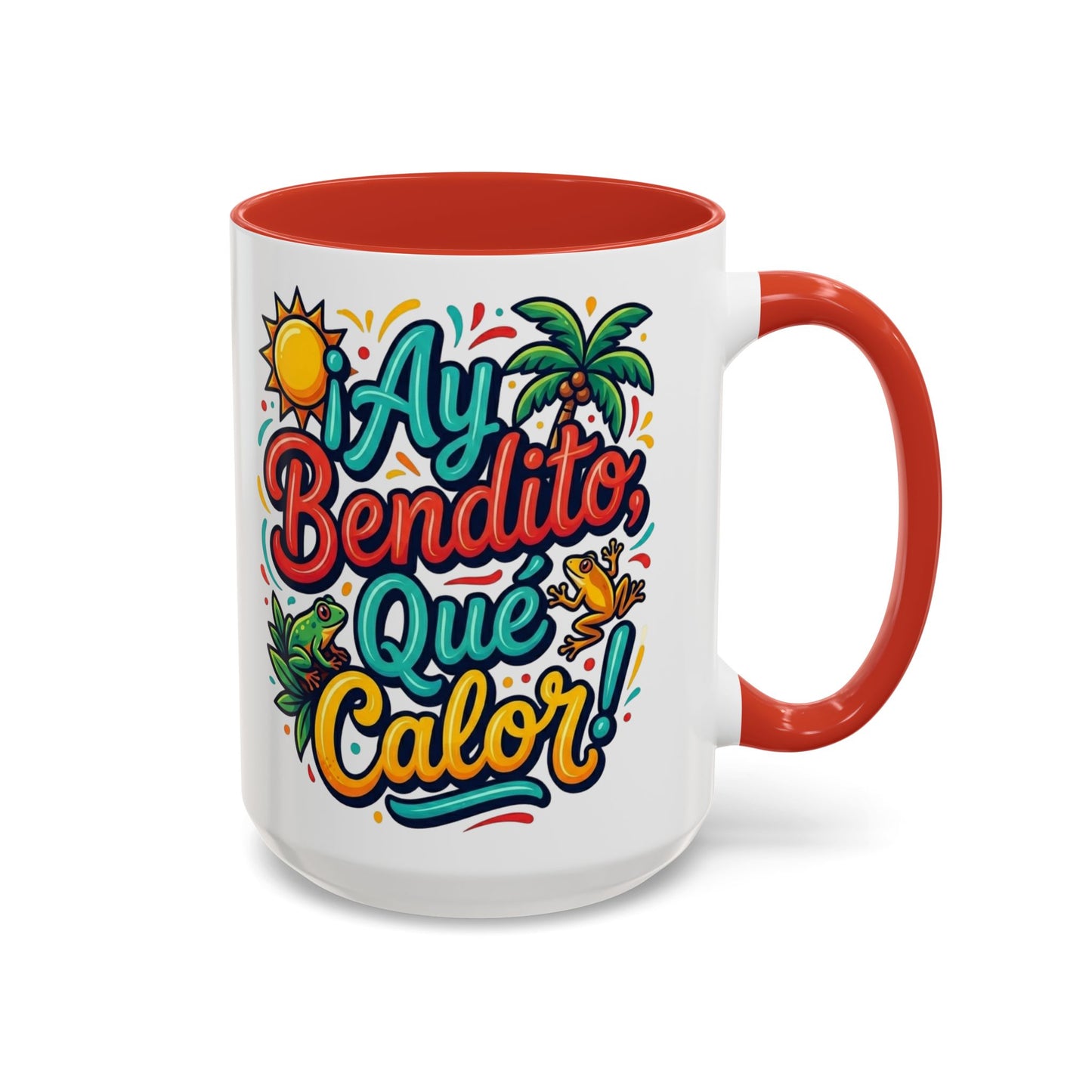 Ay Bendito Que Calor, Coffee Mug | Spanish Tropical Design, 11oz or 15oz