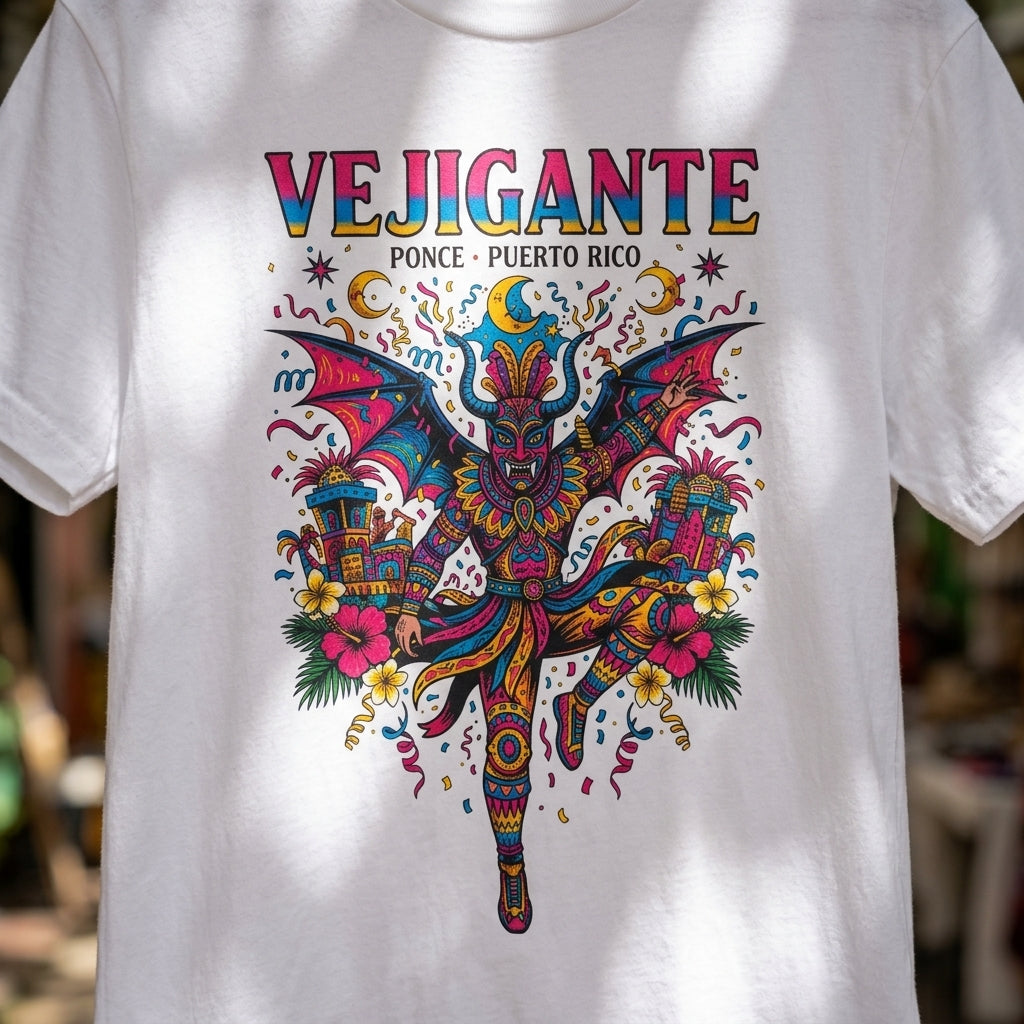 Vejigante Puerto Rico T-Shirt | Boricua Pride Graphic Tee | Havana Vibe