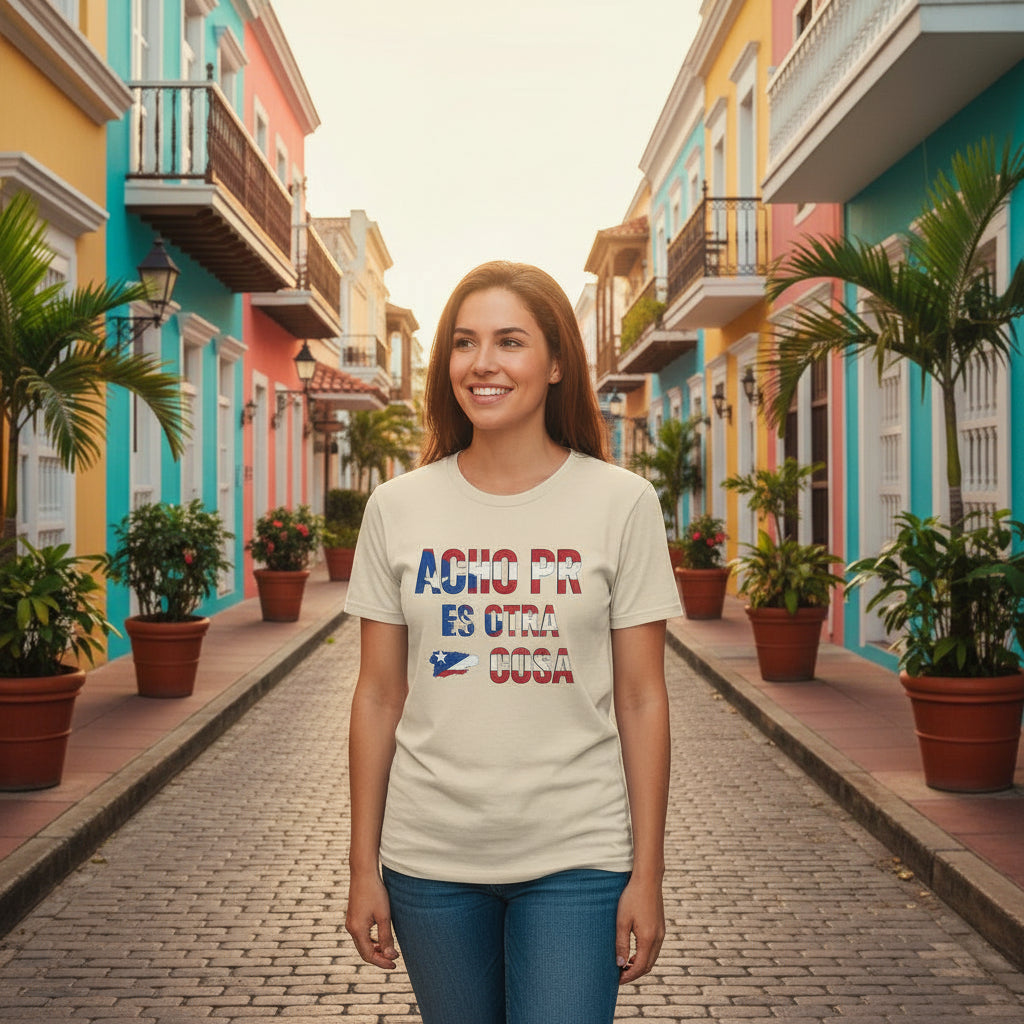 Acho PR es otra cosa Puerto Rico Slang T-Shirt – Fiesta Boricua Tee for Fun Island Vibes
