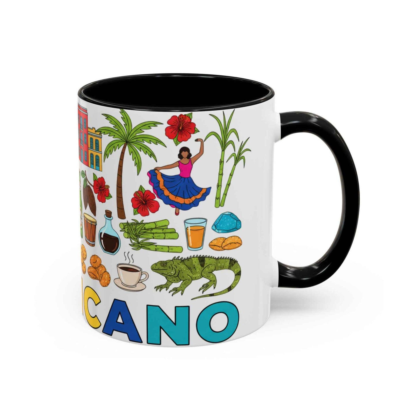Dominican Republic Icons Coffee Mug — Colorful Island Souvenir (11/15oz)