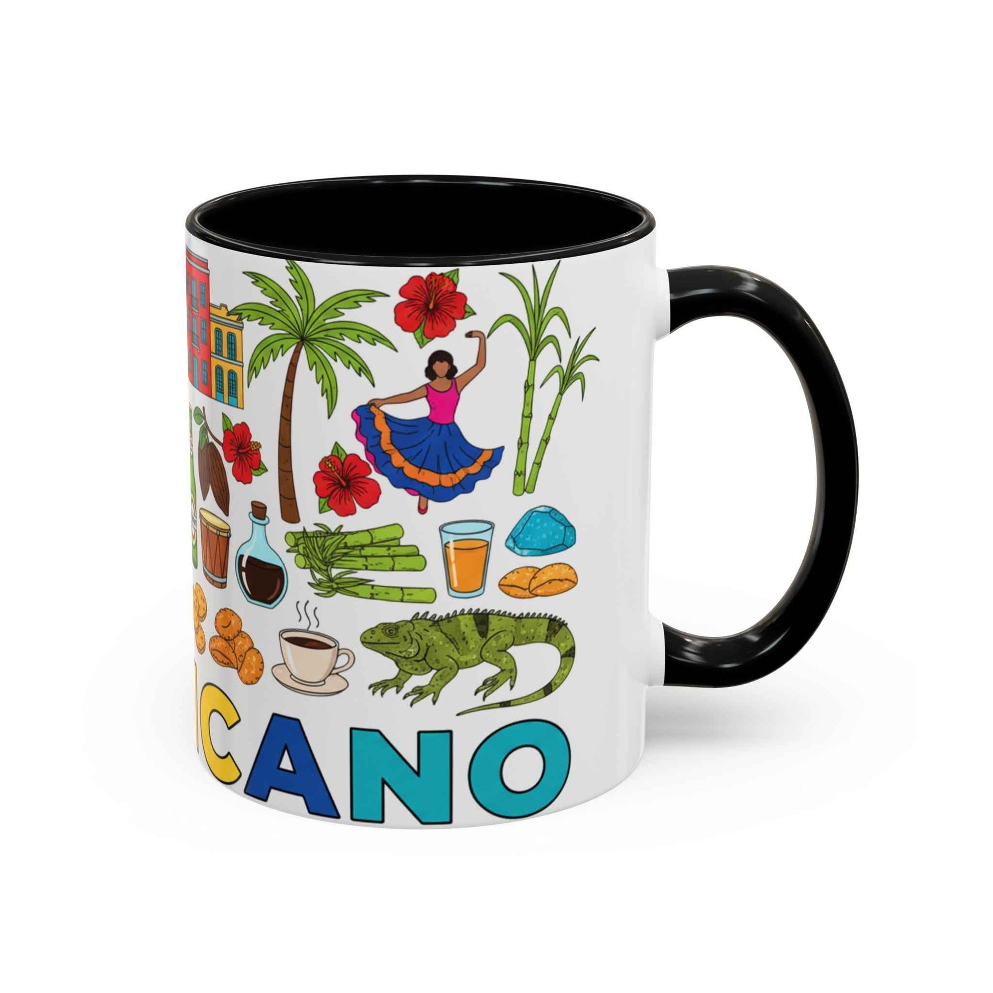 Dominican Republic Icons Coffee Mug — Colorful Island Souvenir (11/15oz)
