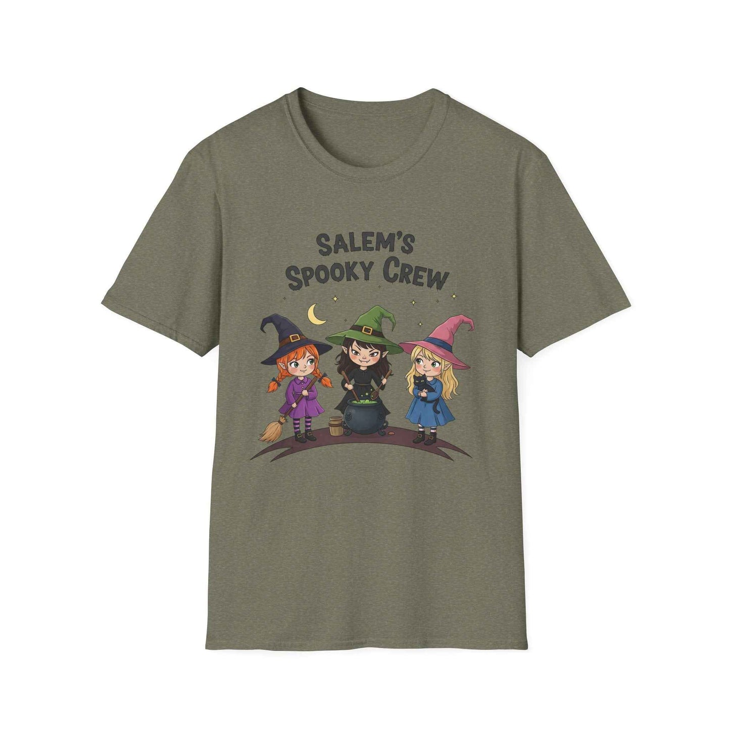 Salem's Spooky Crew T-Shirt, Cute Halloween Shirt, Unisex Witch Tee