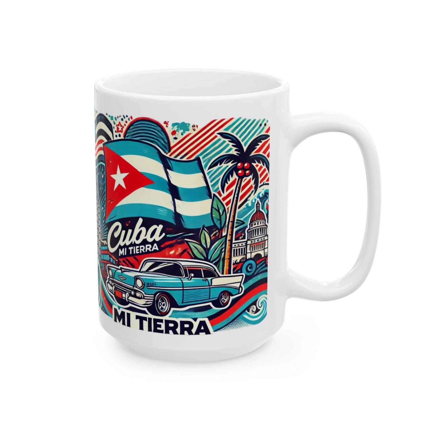 Taza Cuba Mi Tierra - Café Cubano | Regalo Nostálgico | 11oz y 15oz