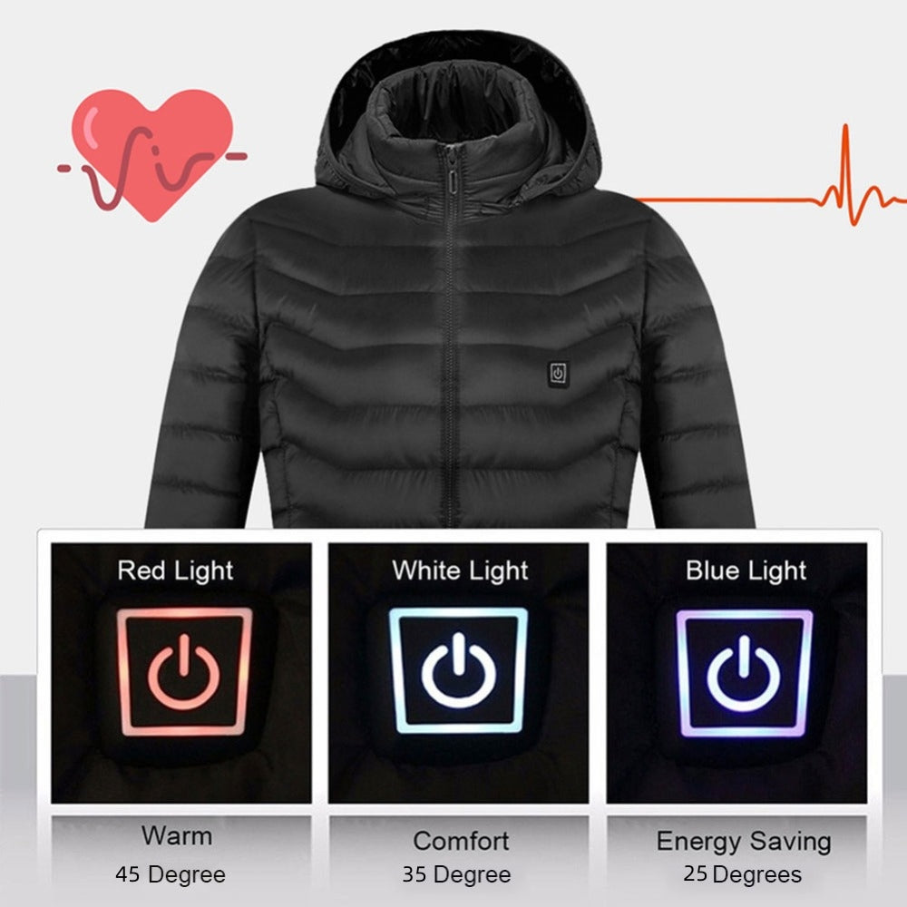 Men's USB Heated Vest - Electric Thermal Jacket with Zip-Up Design