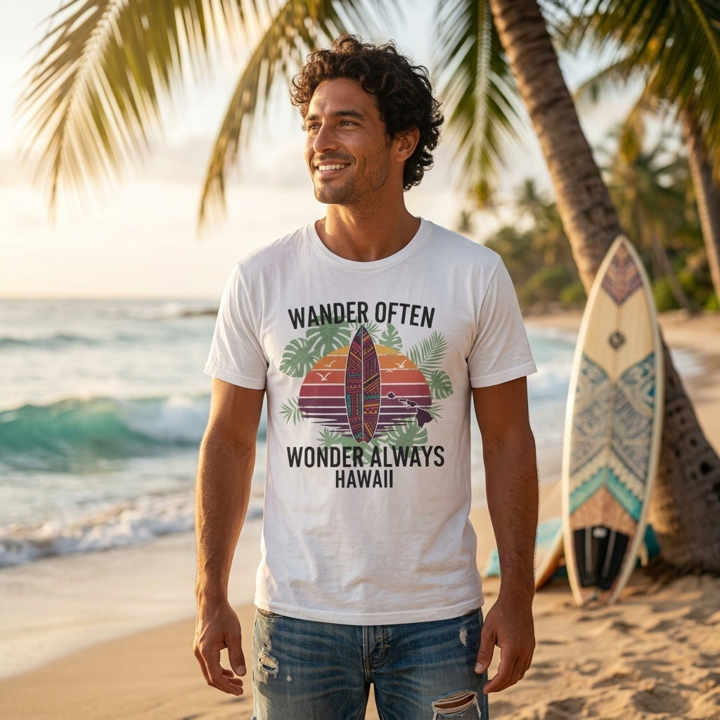 Wander Often T-Shirt | Unisex Surf & Travel Graphic Tee for Beach Lovers