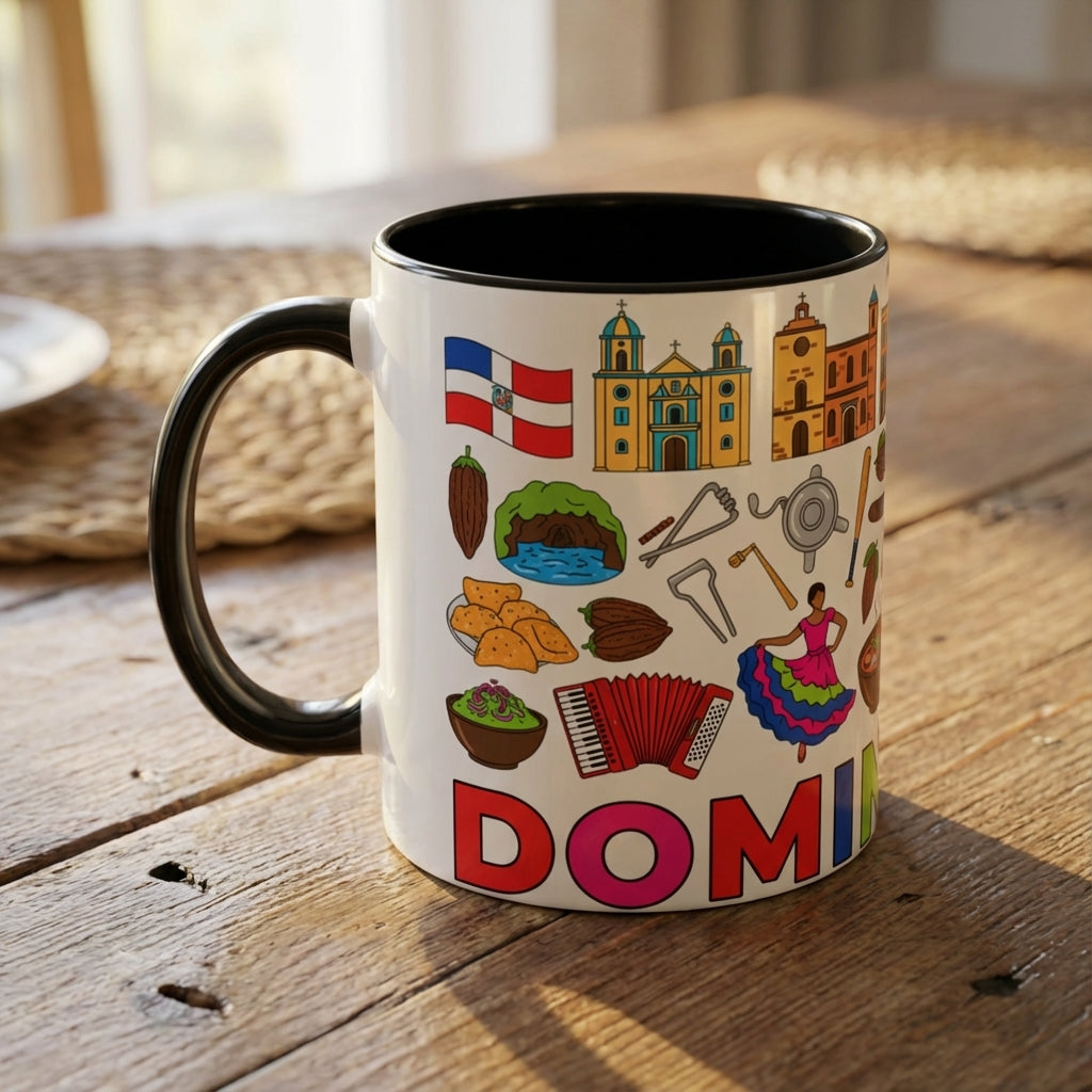 Dominican Republic Coffee Mug - Colorful Island Souvenir (11/15oz)