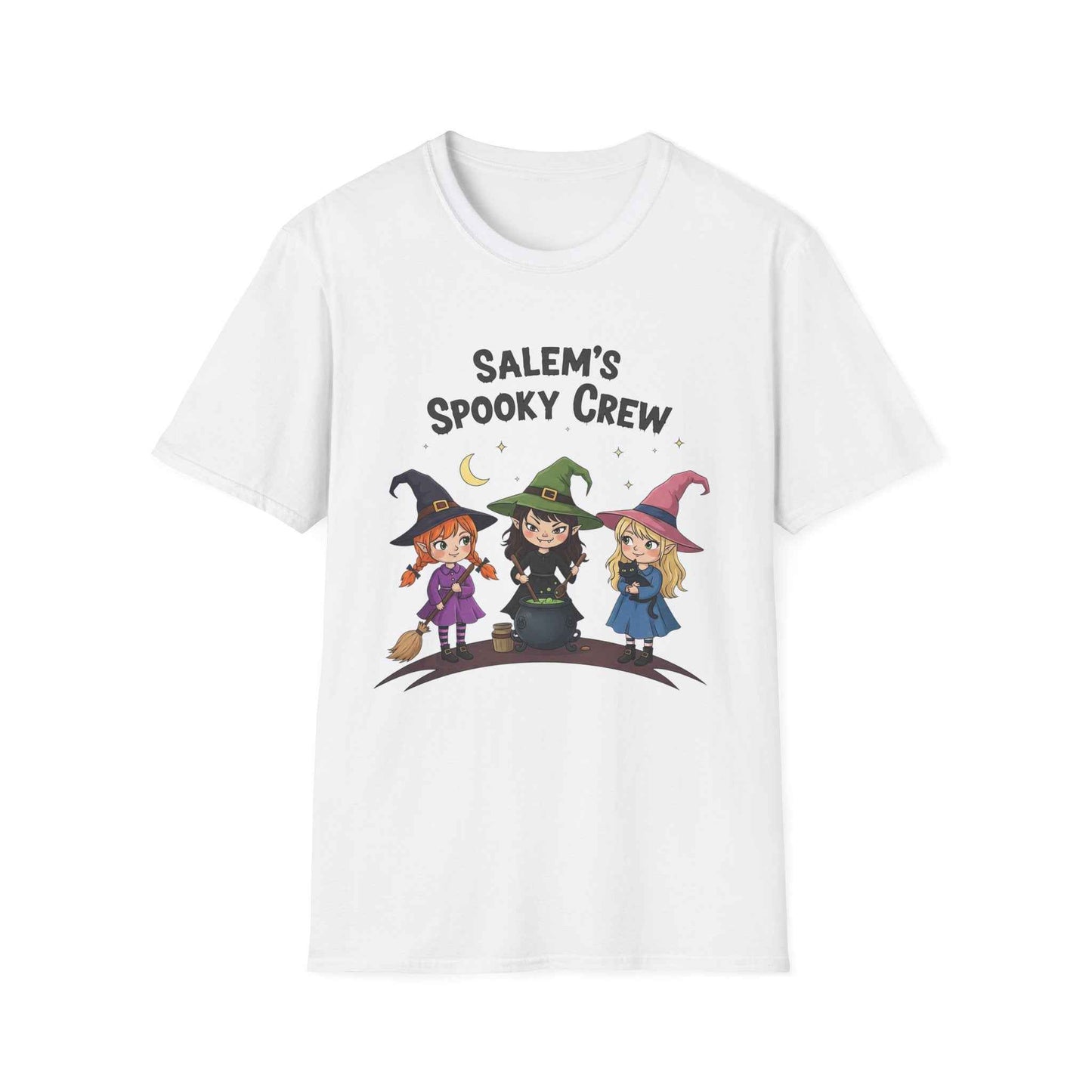 Salem's Spooky Crew T-Shirt, Cute Halloween Shirt, Unisex Witch Tee