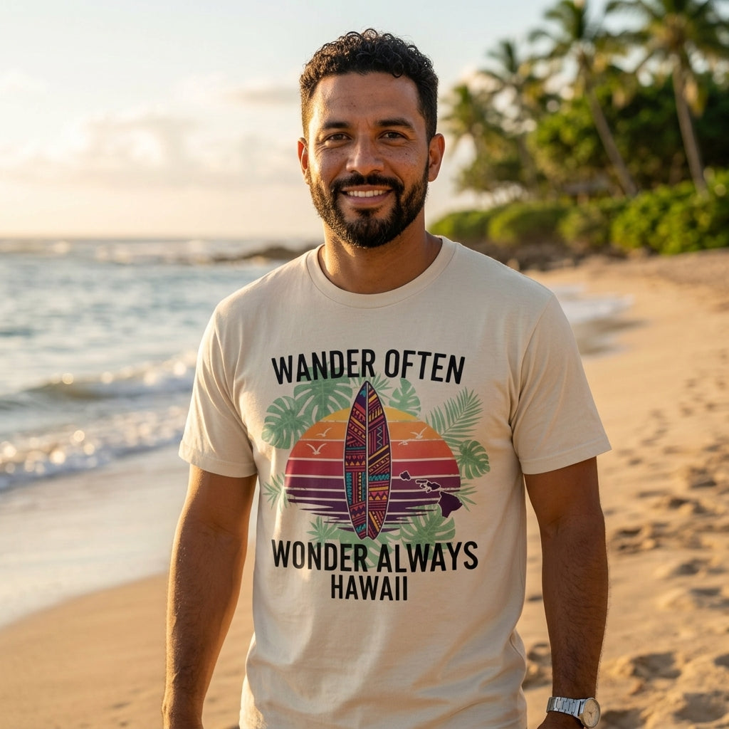 Wander Often T-Shirt | Unisex Surf & Travel Graphic Tee for Beach Lovers
