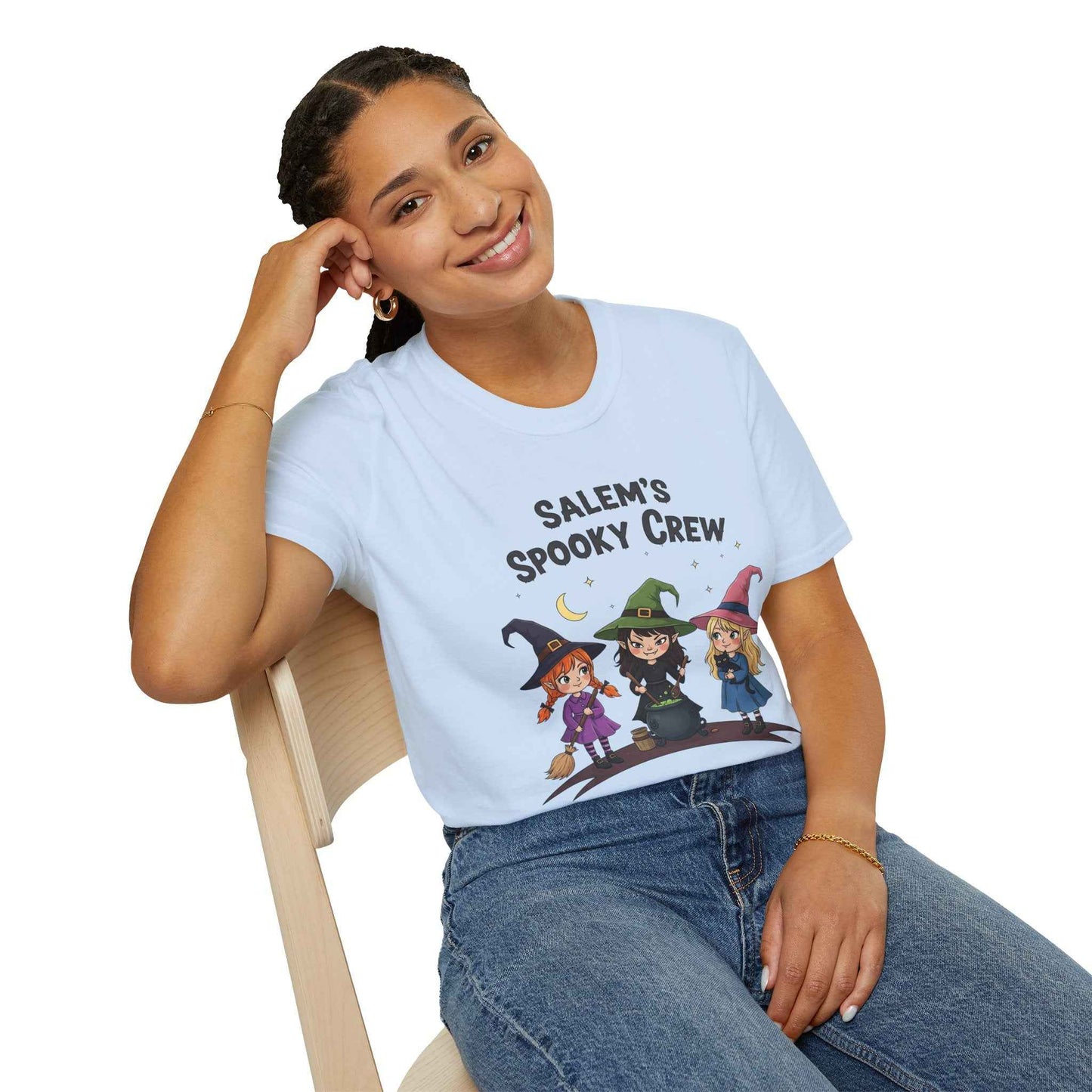 Salem's Spooky Crew T-Shirt, Cute Halloween Shirt, Unisex Witch Tee