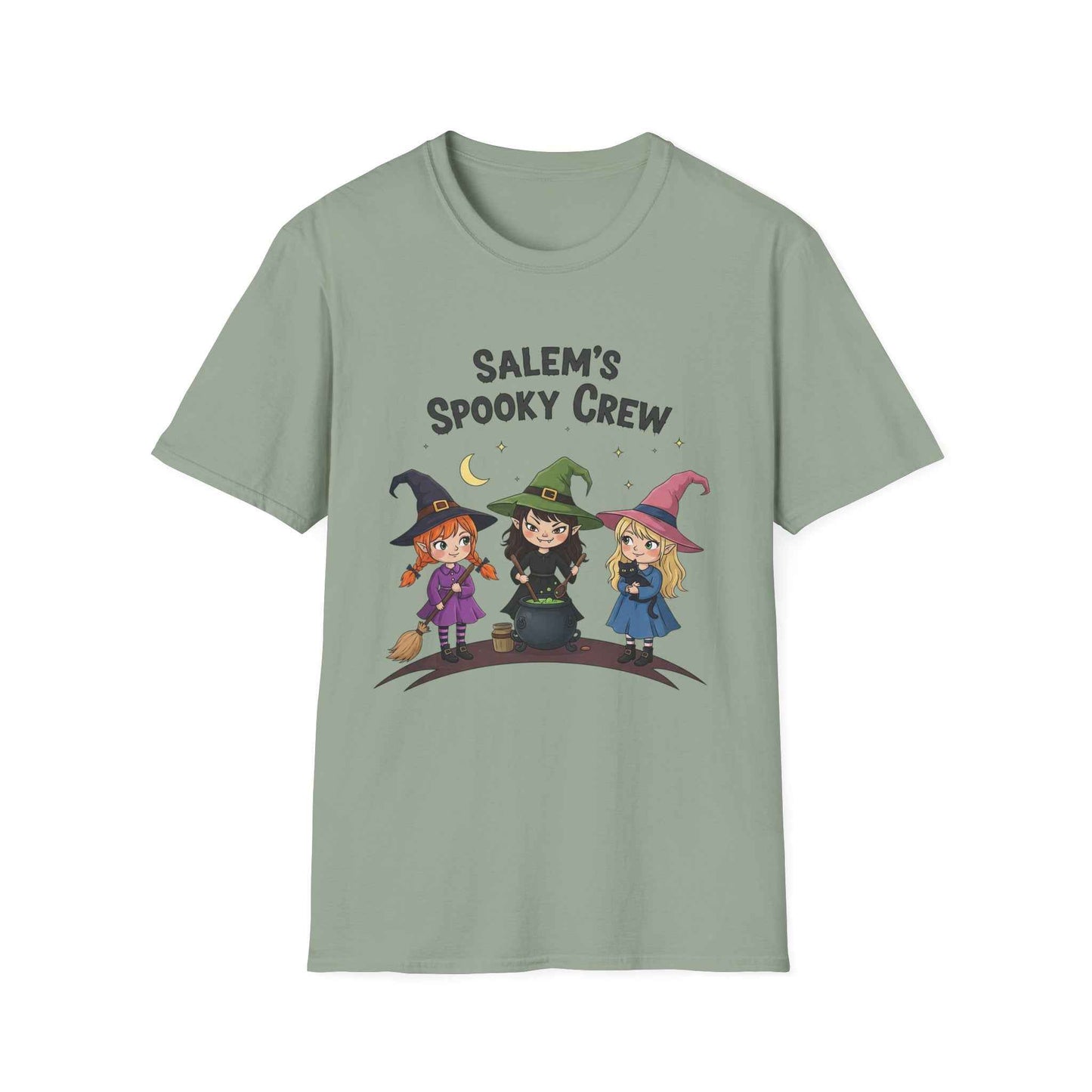 Salem's Spooky Crew T-Shirt, Cute Halloween Shirt, Unisex Witch Tee