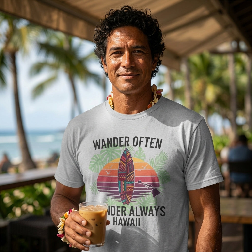 Wander Often T-Shirt | Unisex Surf & Travel Graphic Tee for Beach Lovers
