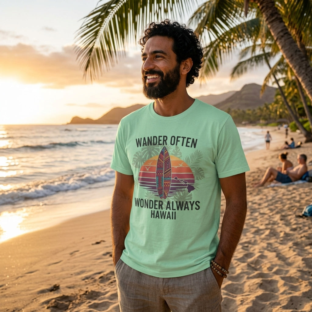 Wander Often T-Shirt | Unisex Surf & Travel Graphic Tee for Beach Lovers