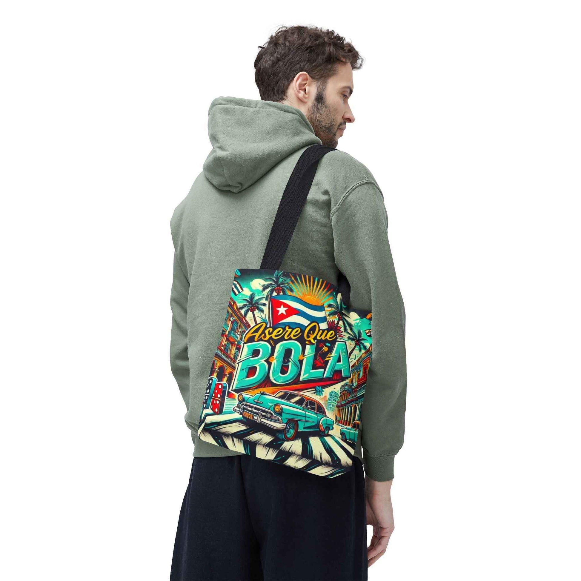 Asere Que Bolá, Tote Bag  Vibrant  Design with Tropical Flair