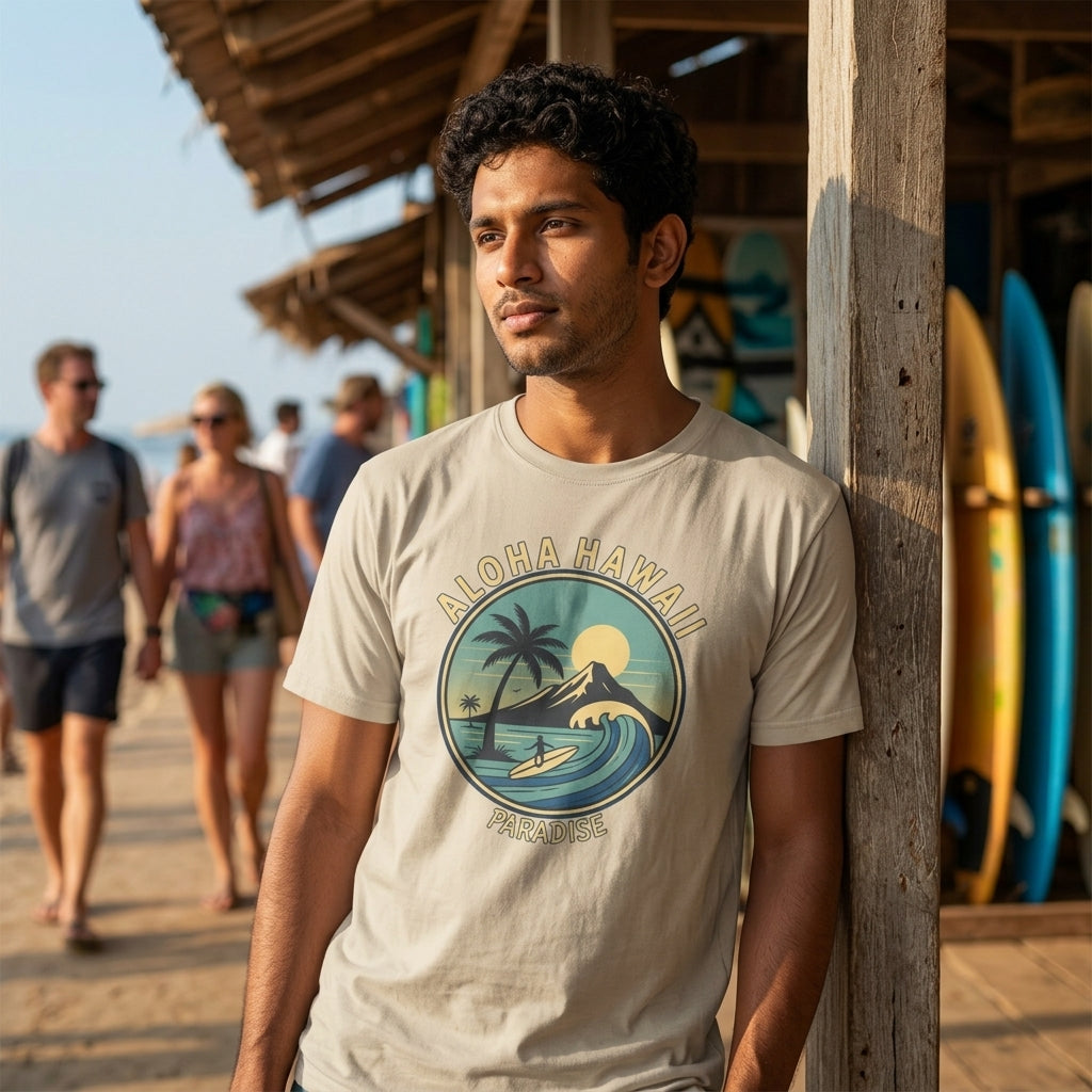 Aloha Hawaii T-Shirt | Island Surf & Beach Vacation Graphic Tee