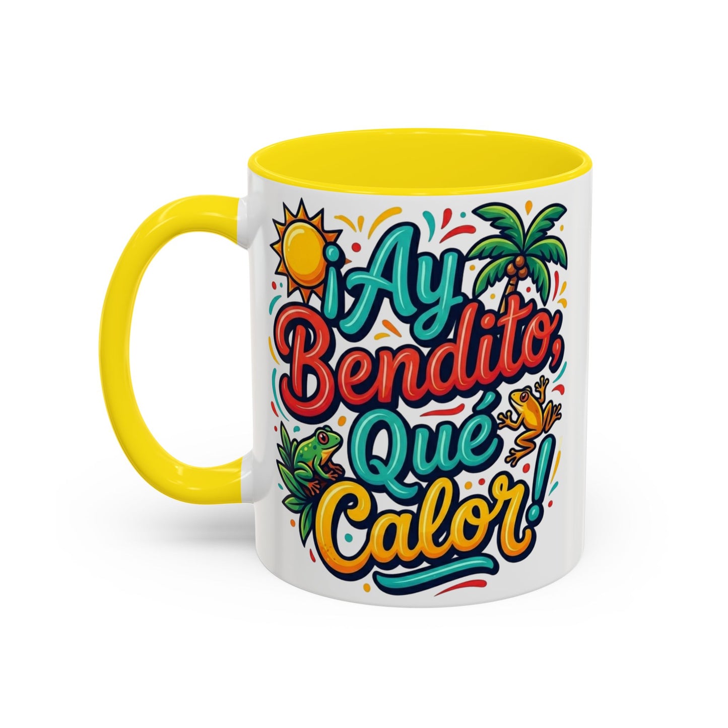 Ay Bendito Que Calor, Coffee Mug | Spanish Tropical Design, 11oz or 15oz