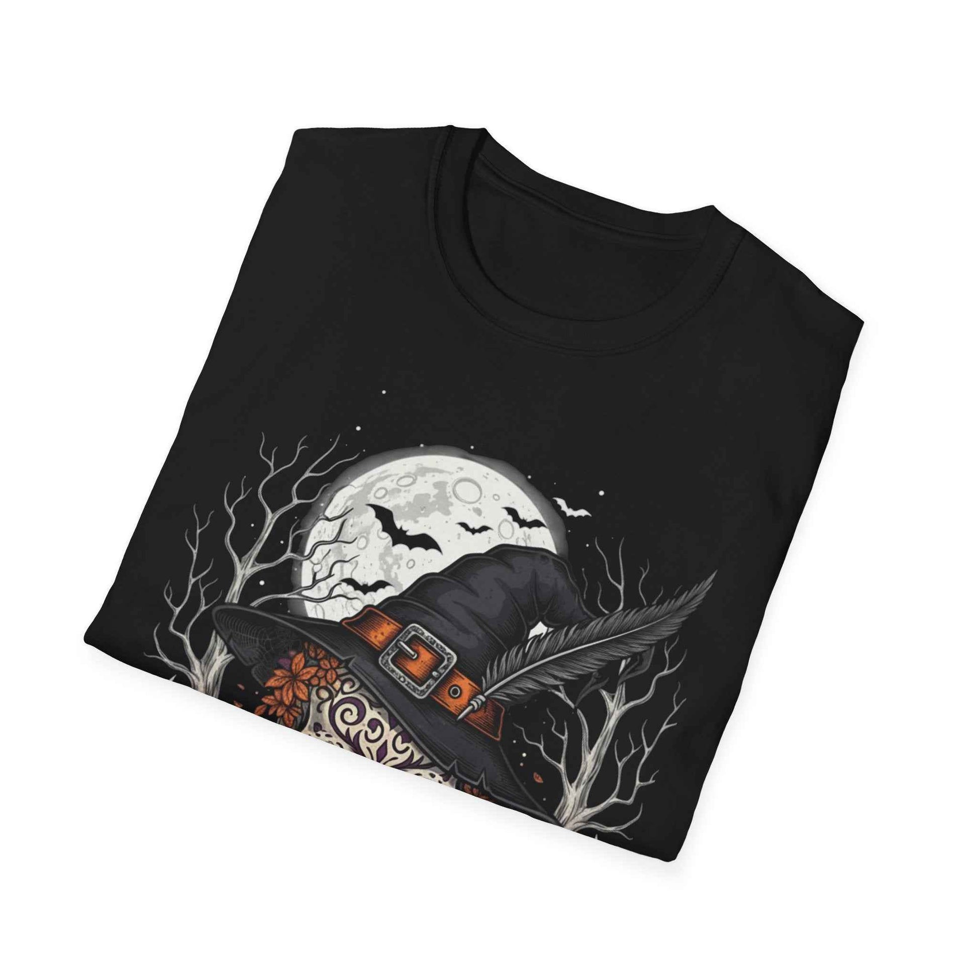 Camiseta Calavera Bruja Halloween - T-Shirt Spooky Skull Witch Única