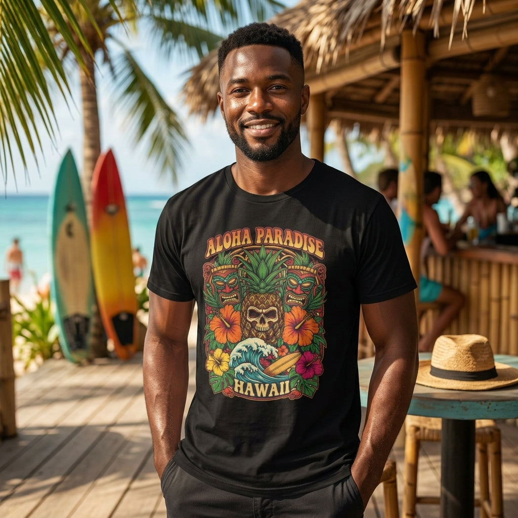 Aloha Paradise T-Shirt | Tropical Beach Vacation Graphic Tee