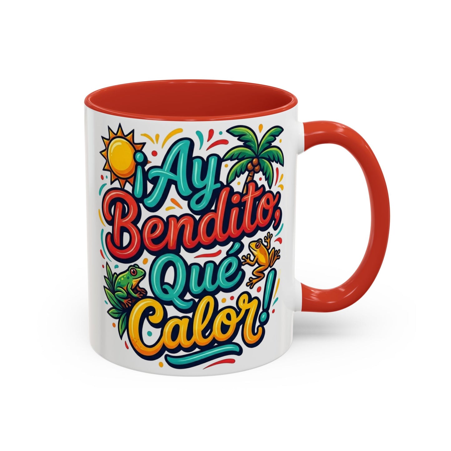Ay Bendito Que Calor, Coffee Mug | Spanish Tropical Design, 11oz or 15oz