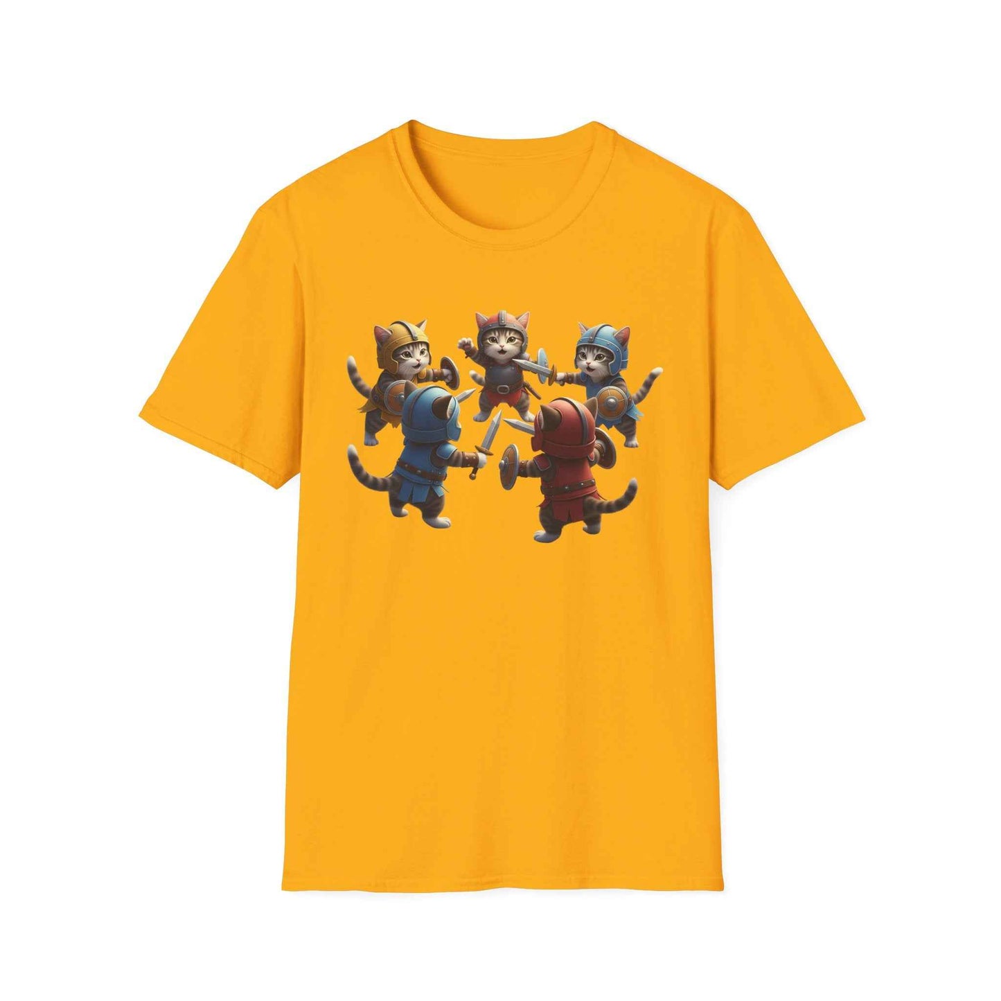 Camiseta Súper Cute de Gatos Guerreros (Kitten Knights) | Regalo Único para Fans de Fantasía y RPG