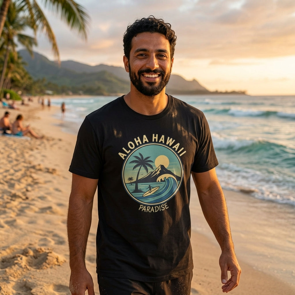 Aloha Hawaii T-Shirt | Island Surf & Beach Vacation Graphic Tee