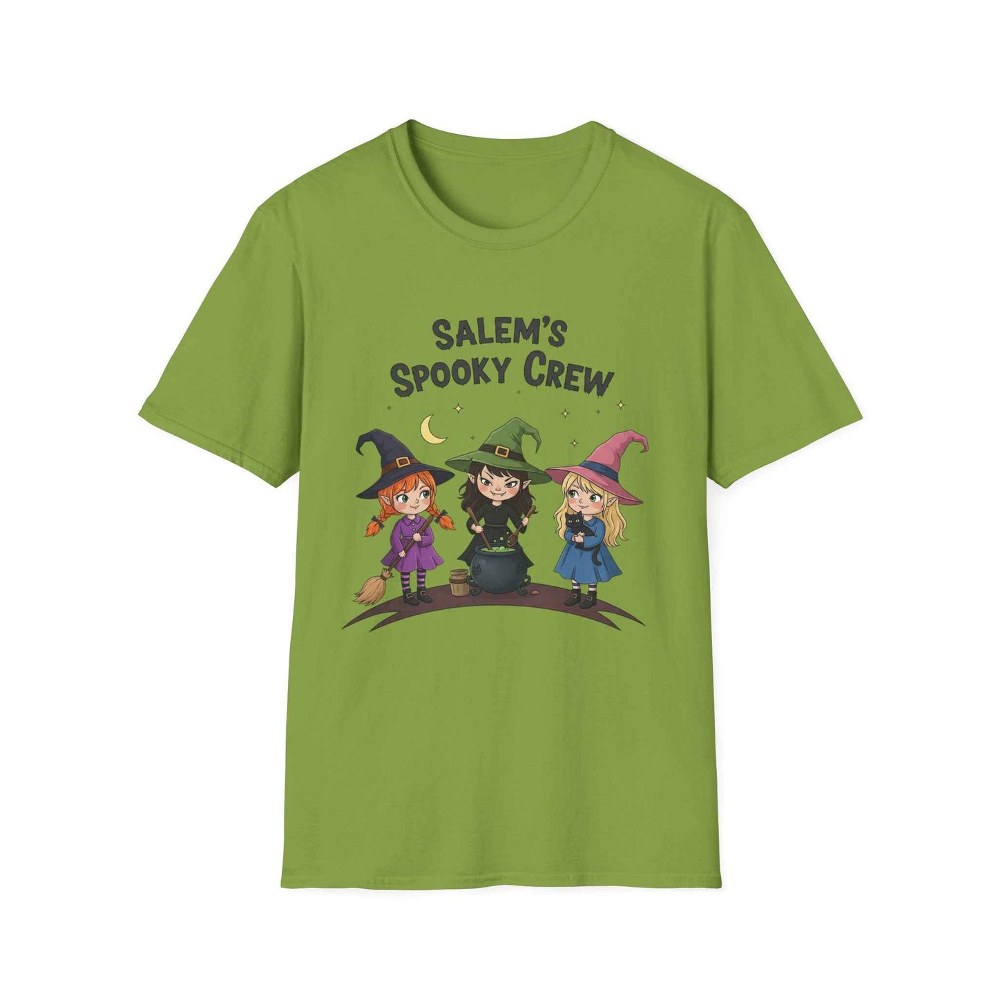 Salem's Spooky Crew T-Shirt, Cute Halloween Shirt, Unisex Witch Tee