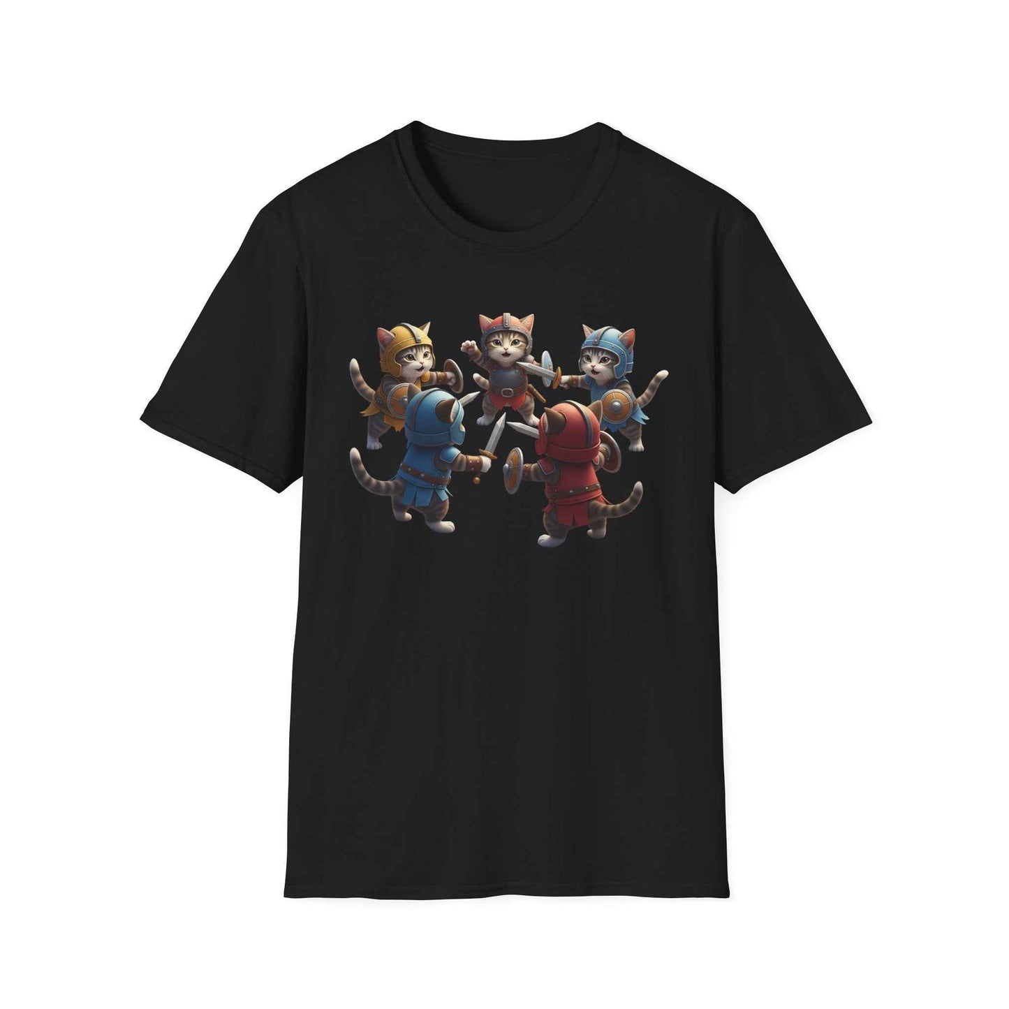 Camiseta Súper Cute de Gatos Guerreros (Kitten Knights) | Regalo Único para Fans de Fantasía y RPG