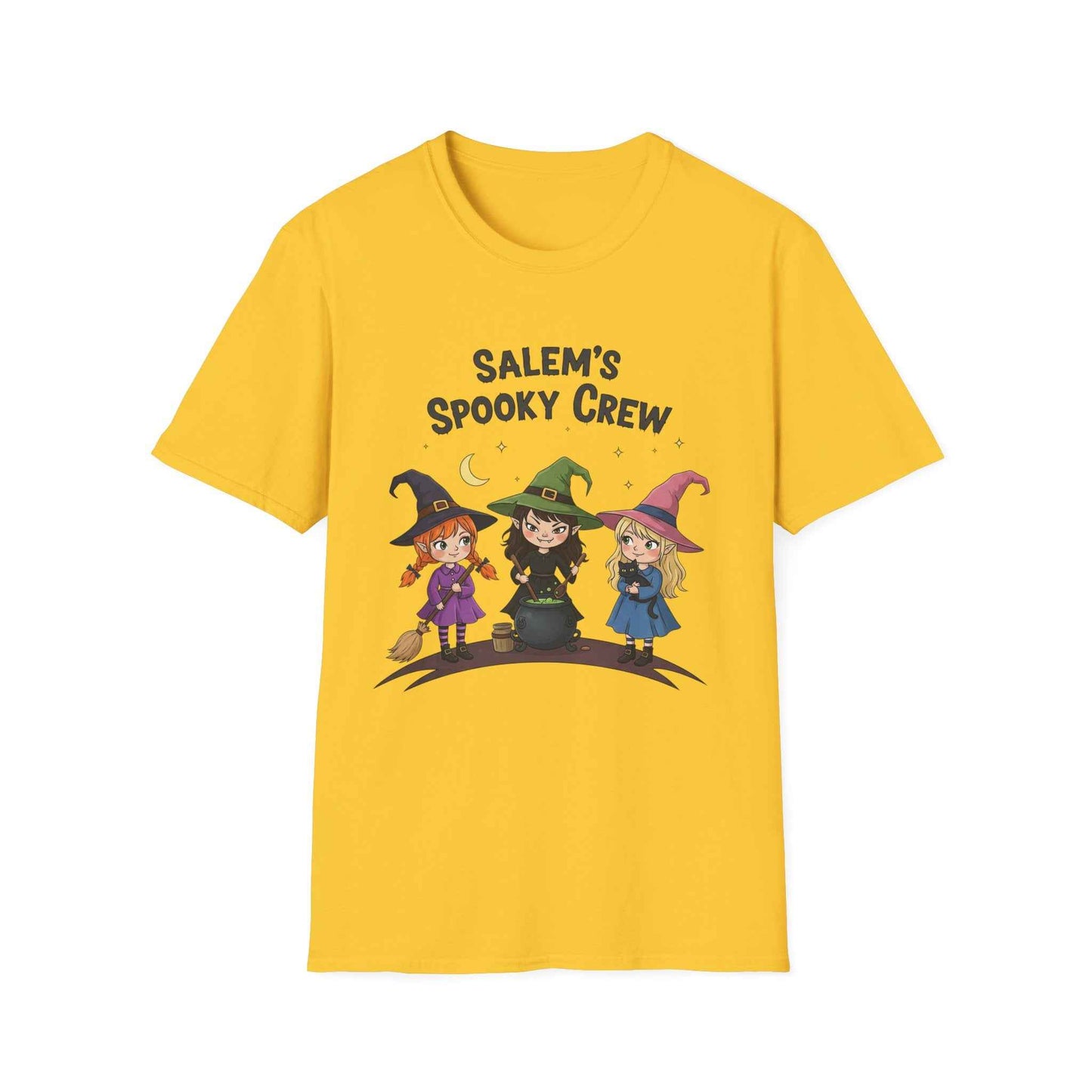Salem's Spooky Crew T-Shirt, Cute Halloween Shirt, Unisex Witch Tee