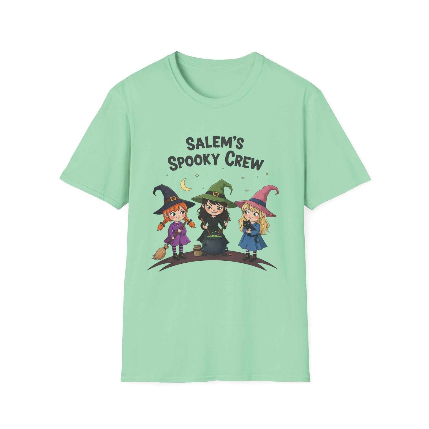 Salem's Spooky Crew T-Shirt, Cute Halloween Shirt, Unisex Witch Tee