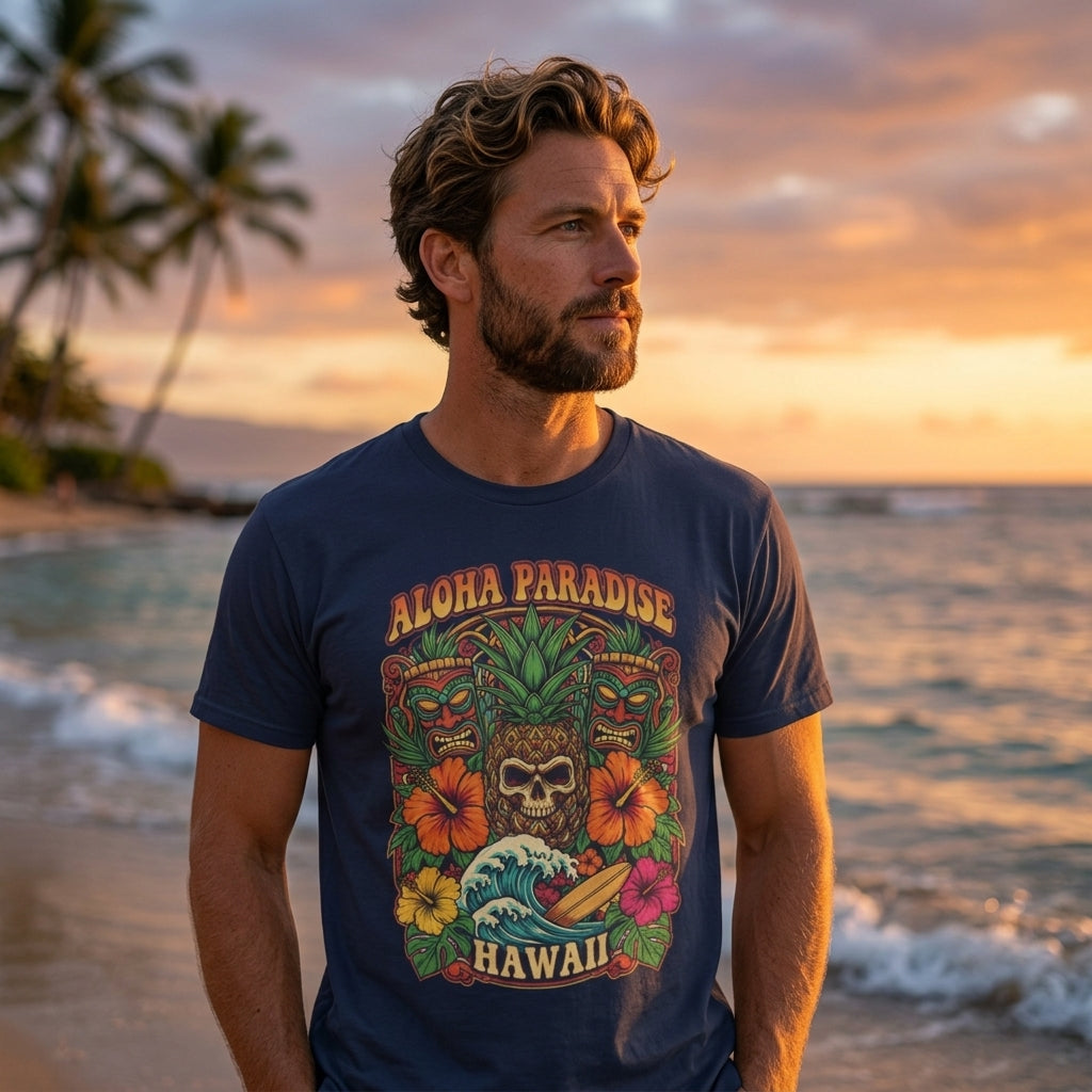 Aloha Paradise T-Shirt | Tropical Beach Vacation Graphic Tee
