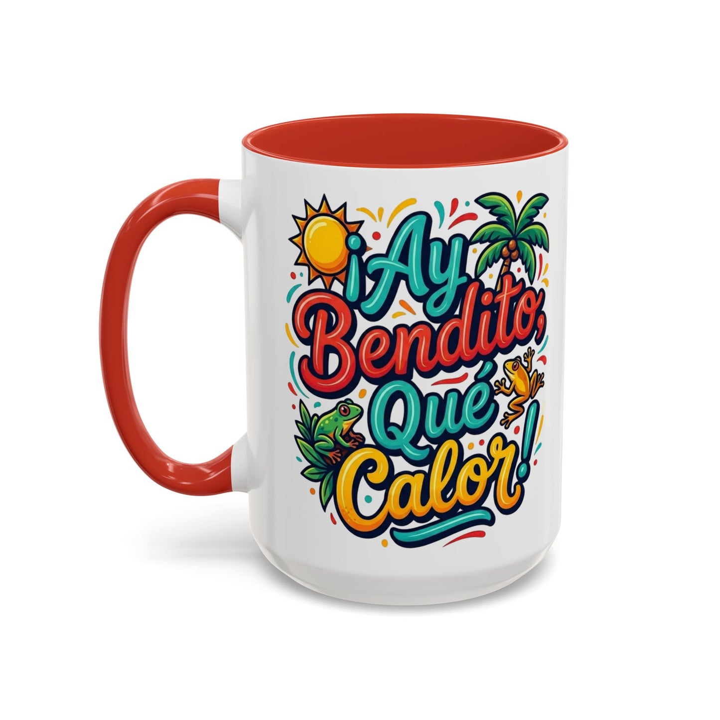 Ay Bendito Que Calor, Coffee Mug | Spanish Tropical Design, 11oz or 15oz