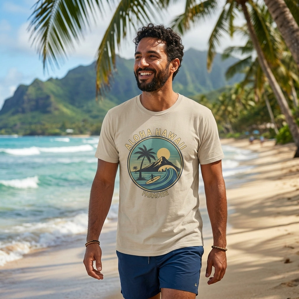 Aloha Hawaii T-Shirt | Island Surf & Beach Vacation Graphic Tee