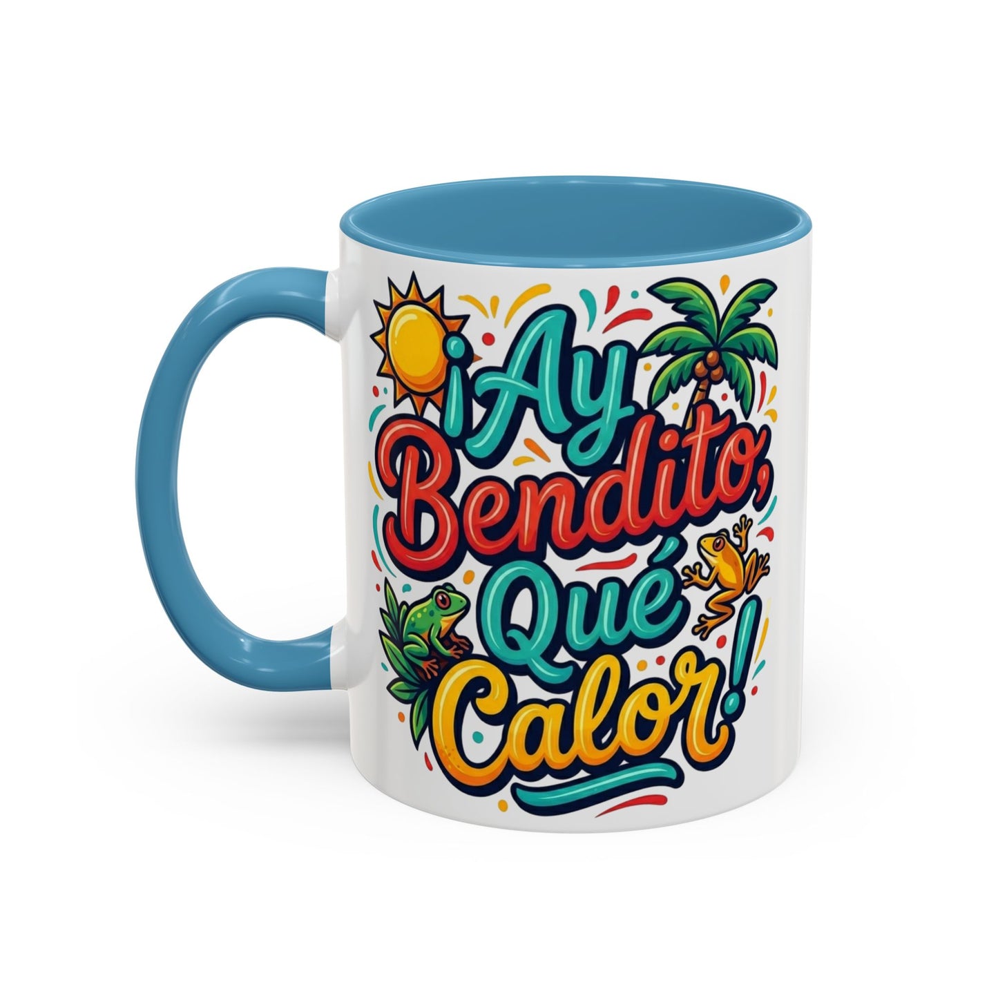 Ay Bendito Que Calor, Coffee Mug | Spanish Tropical Design, 11oz or 15oz