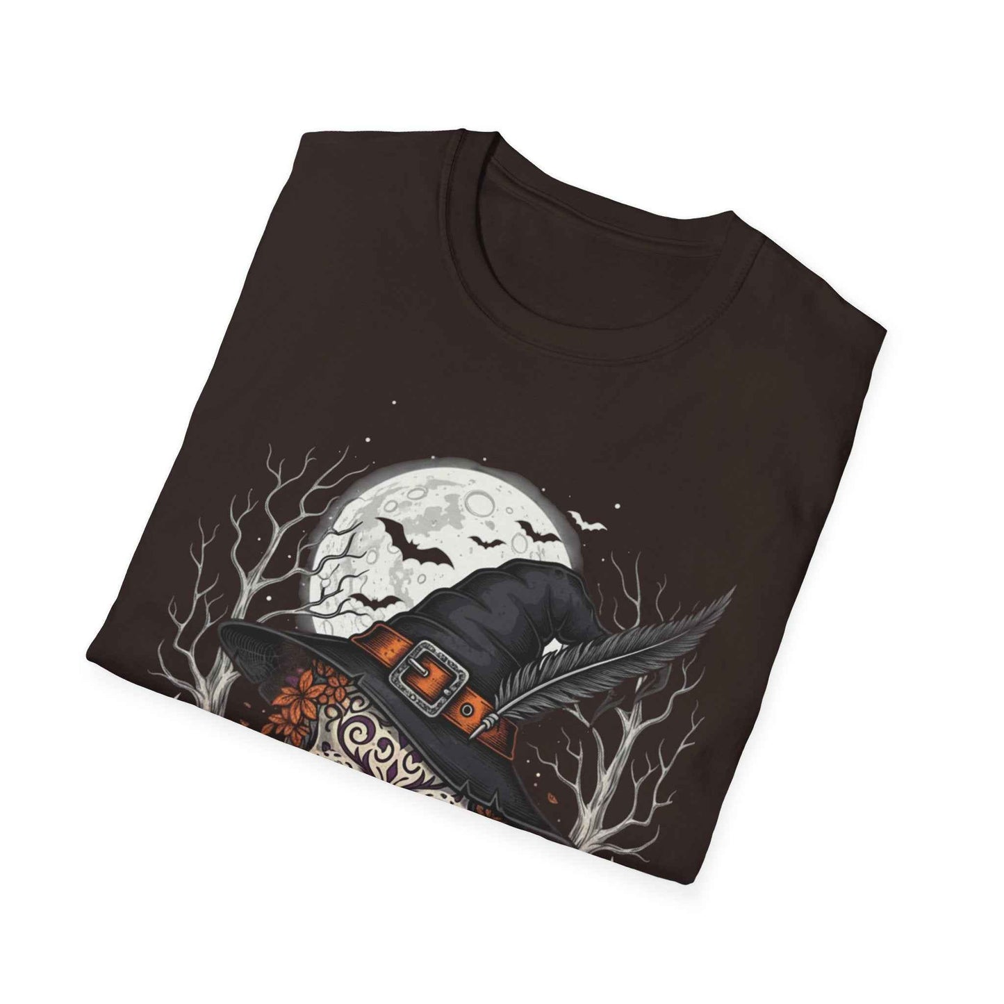 Camiseta Calavera Bruja Halloween - T-Shirt Spooky Skull Witch Única