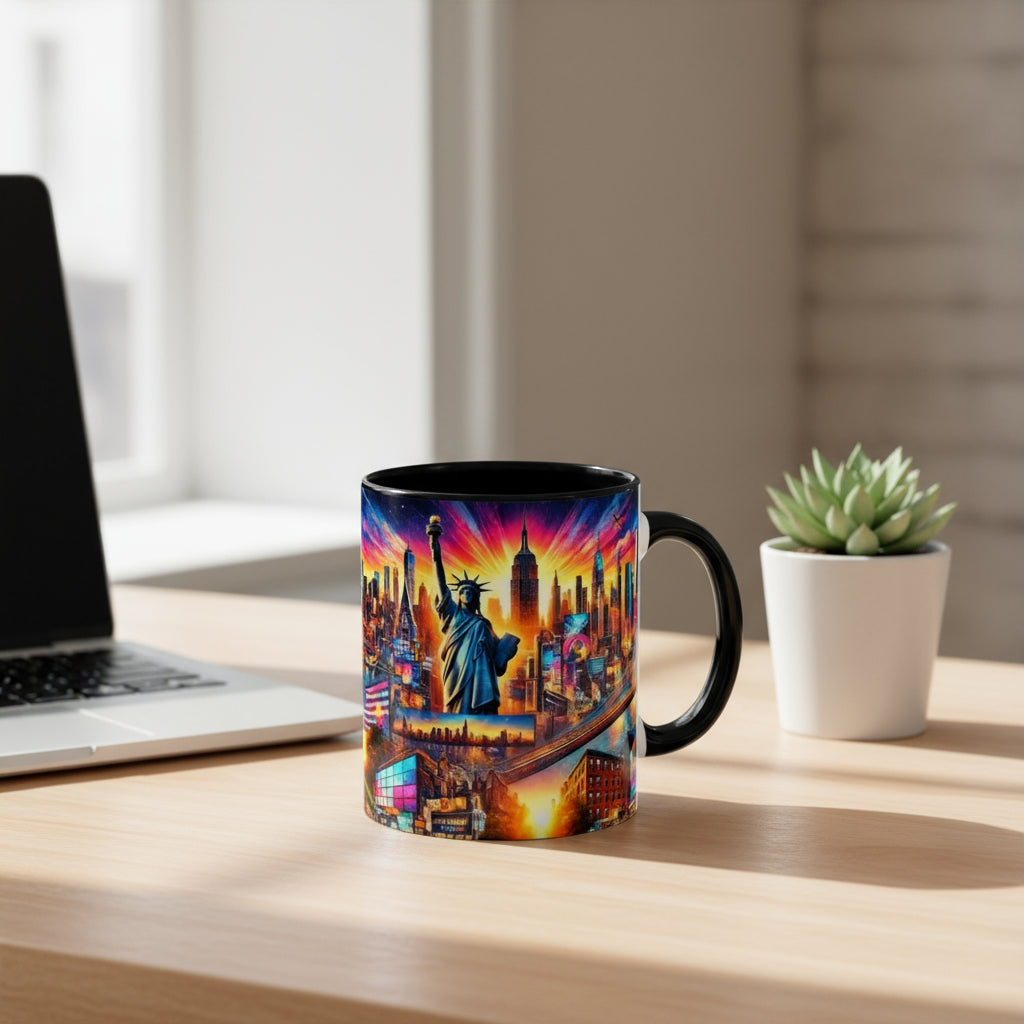 Mug - Vibrant New York City Skyline Coffee Mug (11, 15oz)