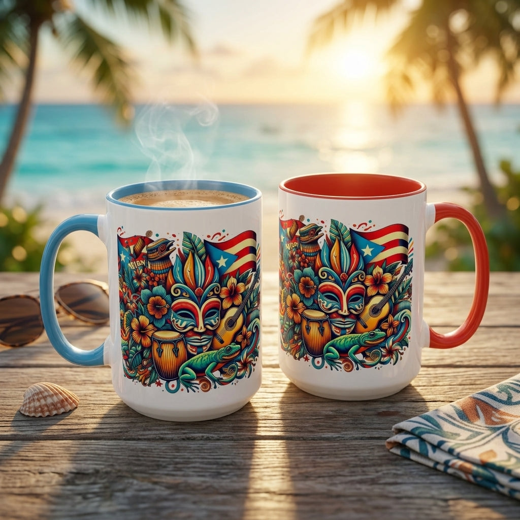 Puerto Rican Coffee Mug - 11oz & 15oz Options for Puerto Rican Coffee Lovers