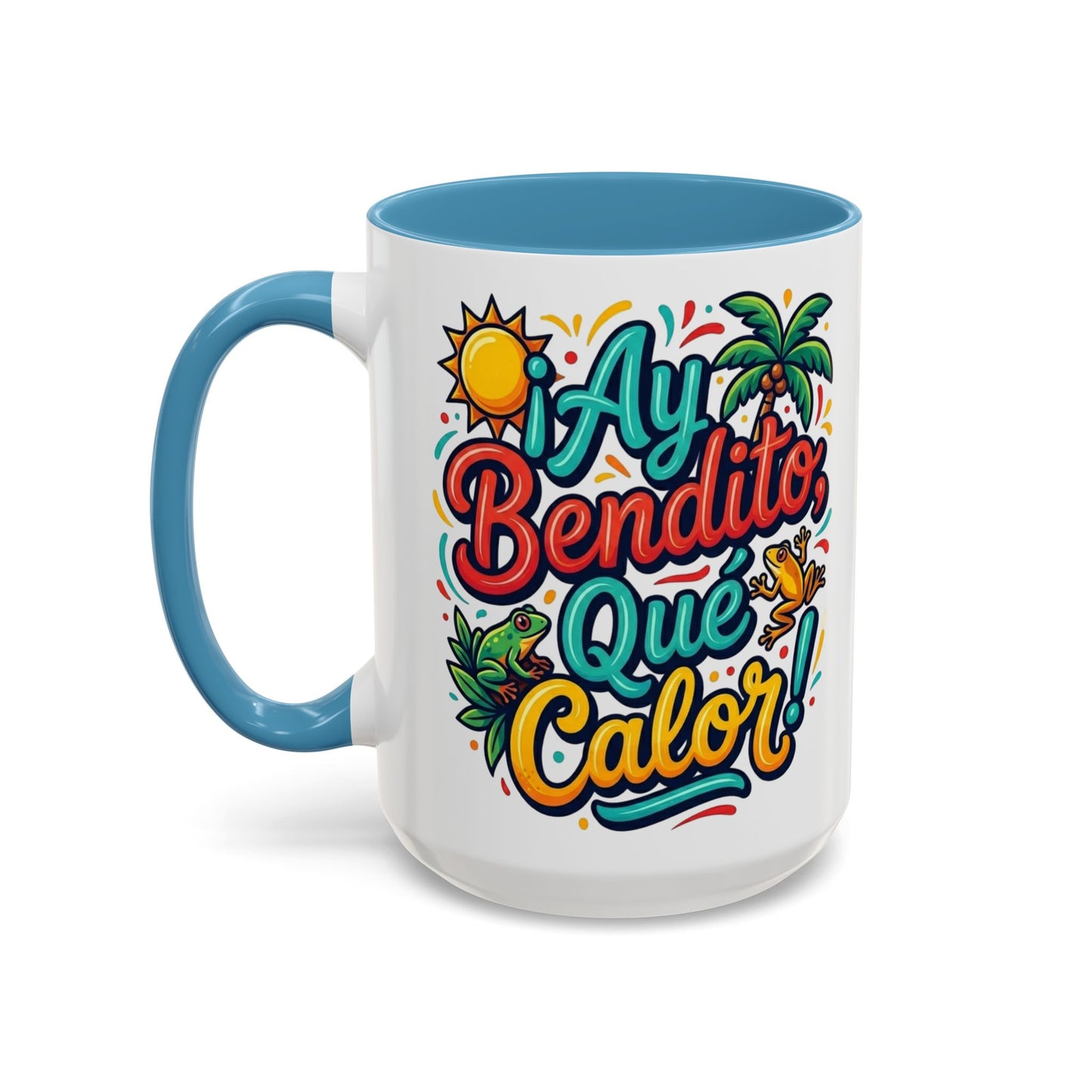 Ay Bendito Que Calor, Coffee Mug | Spanish Tropical Design, 11oz or 15oz