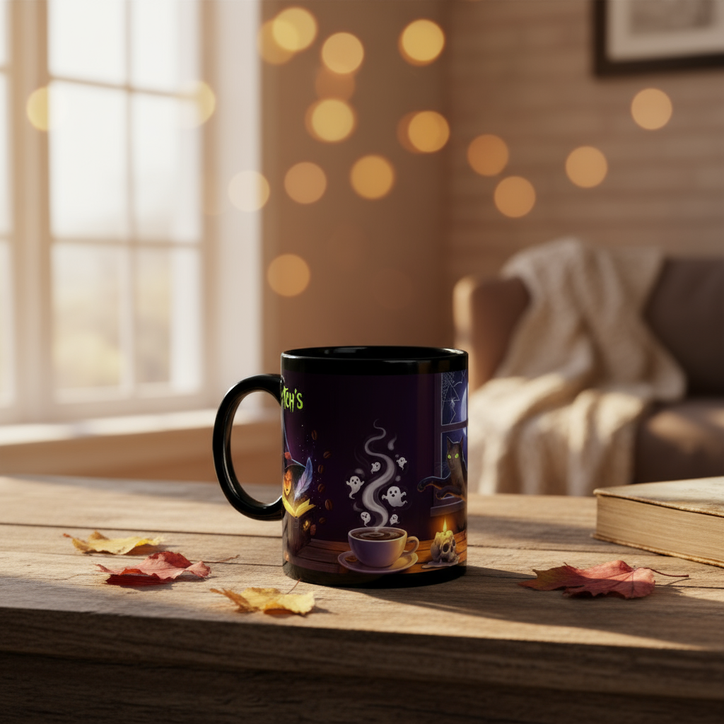 "Brewed with a Witch's Charm" Halloween Coffee Mug - Limited Edition Gift