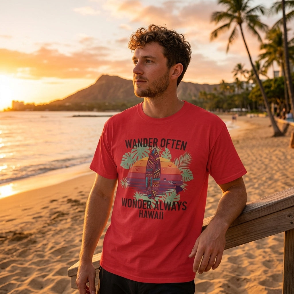 Wander Often T-Shirt | Unisex Surf & Travel Graphic Tee for Beach Lovers