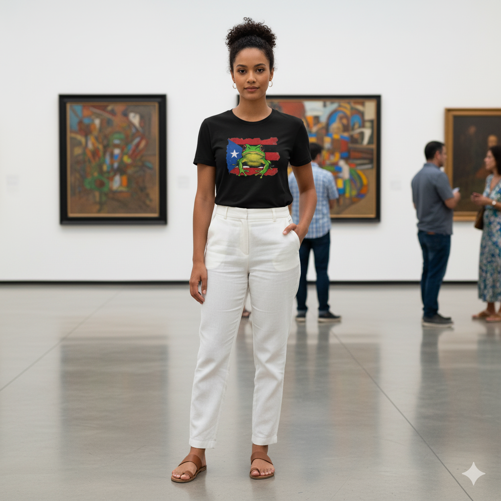 Puerto Rico Flag and Coquí T-Shirt - Boricua Pride Personalized 100% Cotton Unisex