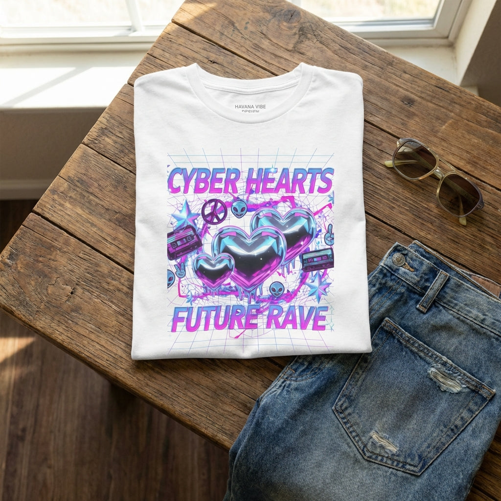 Y2K Havana Vibes Graphic Tee - Retro Cuba Streetwear T-Shirt with Neon Vaporwave Design