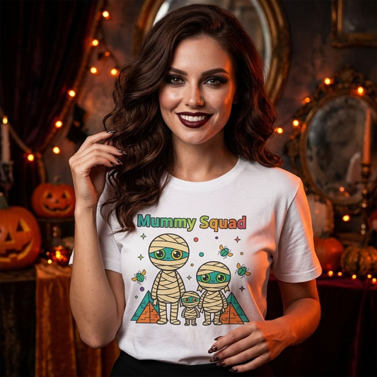 Mummy Squad T-Shirt | Cute Halloween Family Matching Graphic Tee